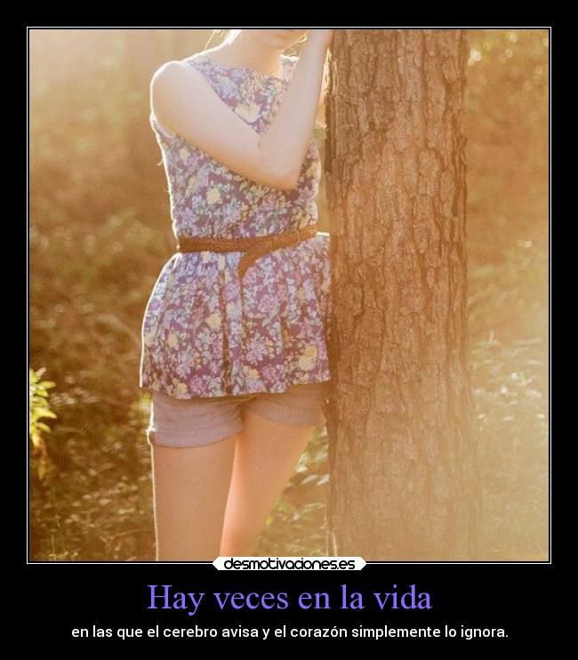 Hay veces en la vida -