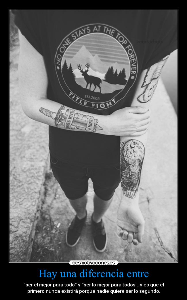 Hay una diferencia entre -