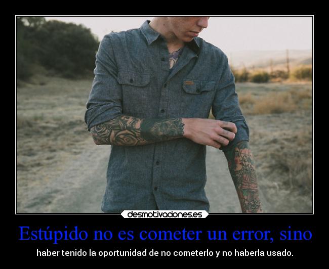 Estúpido no es cometer un error, sino -