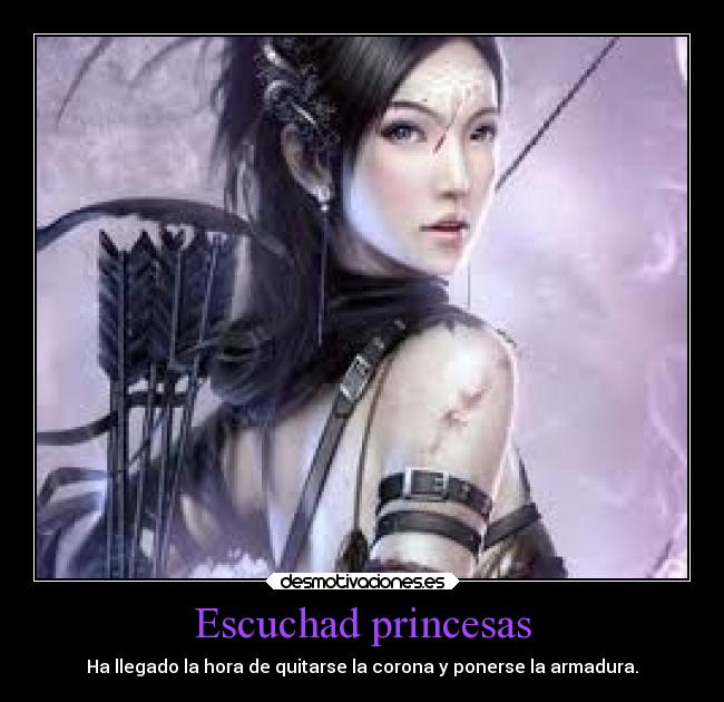 carteles vida lllegado hora quitrse corona ponerse armadura princesas desmotivaciones
