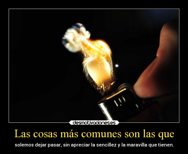 Las cosas más comunes son las que - 