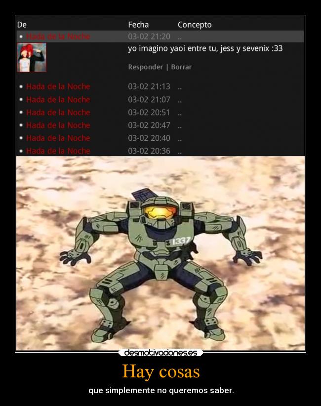 Hay cosas - que simplemente no queremos saber.