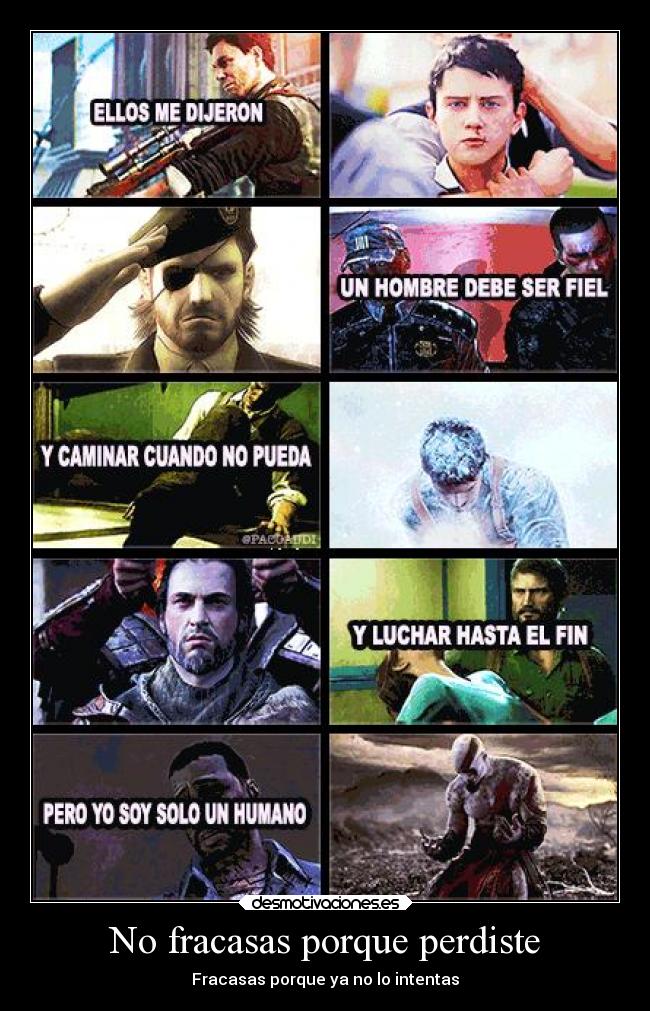 carteles videojuegos fracaso intentar perder desmotivaciones