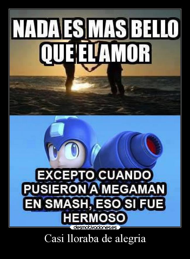 Casi lloraba de alegria -