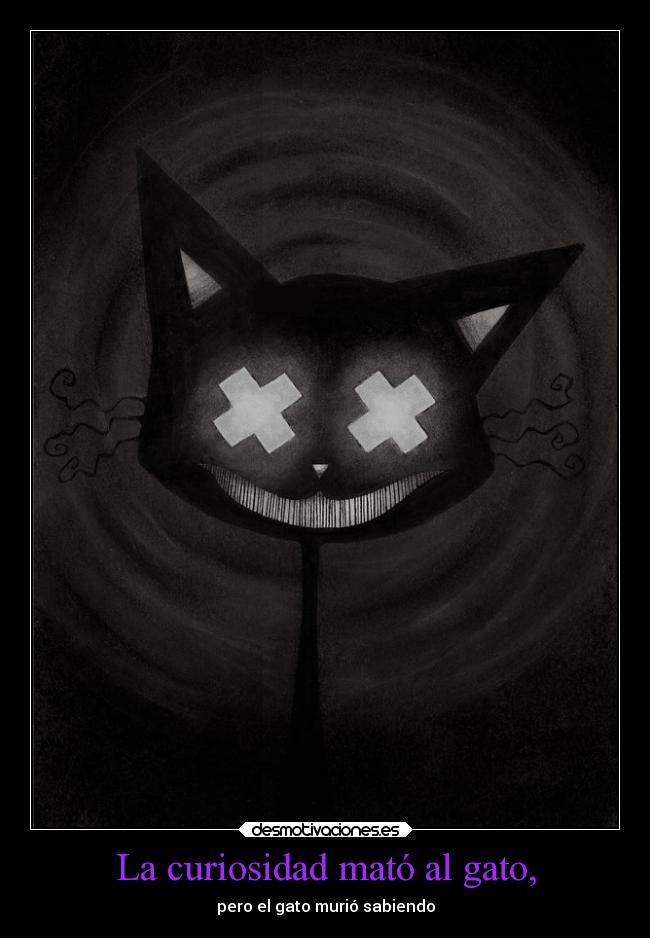 La curiosidad mató al gato, - pero el gato murió sabiendo