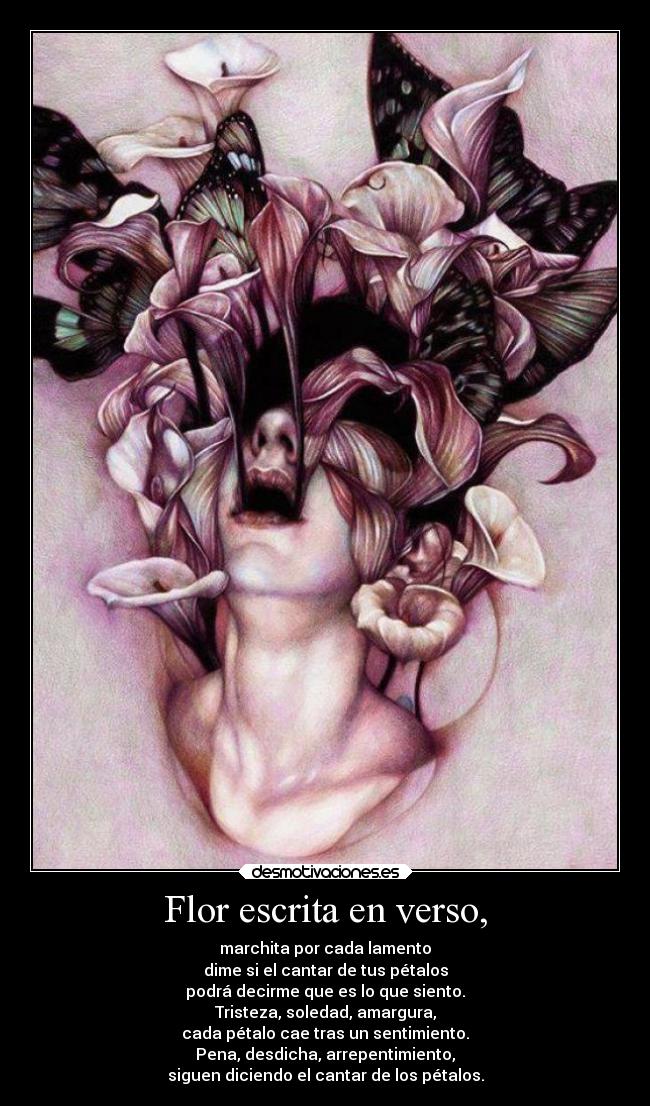 Flor escrita en verso, -