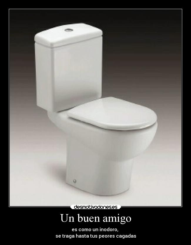 Un buen amigo - es como un inodoro,
se traga hasta tus peores cagadas