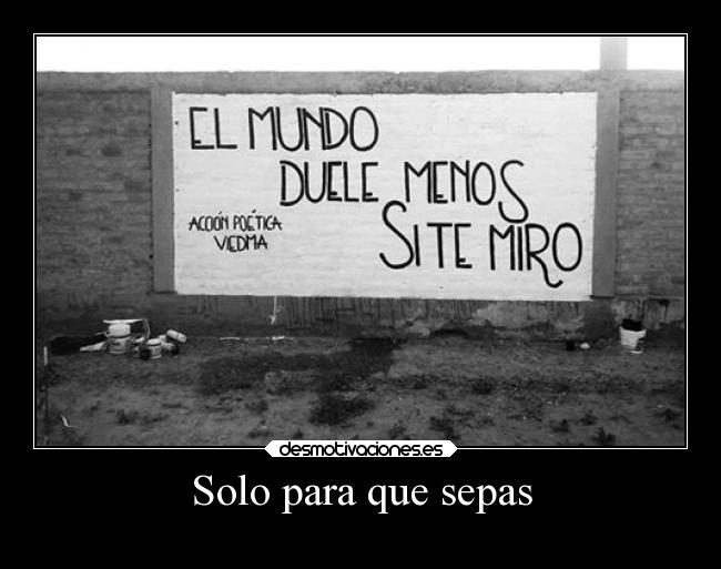 Solo para que sepas - 