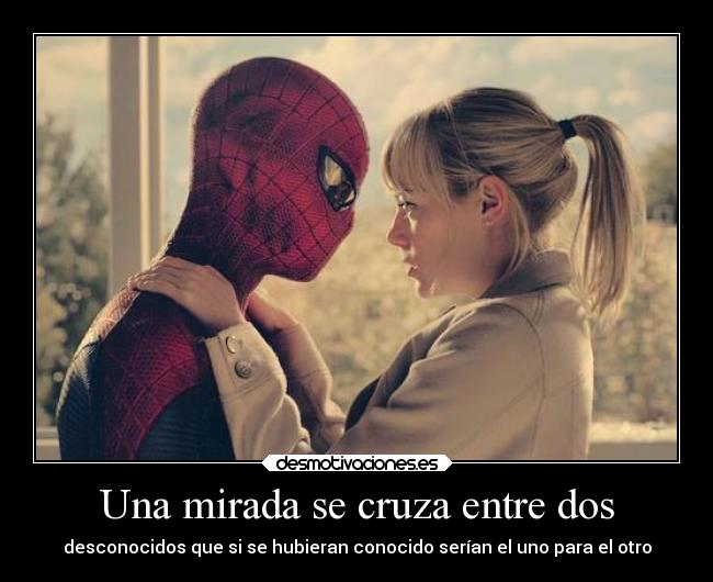 Una mirada se cruza entre dos - desconocidos que si se hubieran conocido serían el uno para el otro