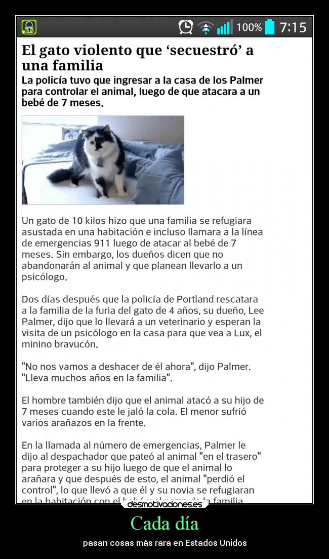 Cada día - pasan cosas más rara en Estados Unidos