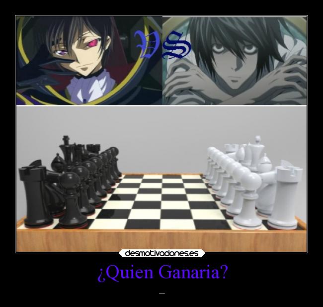 carteles anime ajedrez lelouch ryuzaki desmotivaciones
