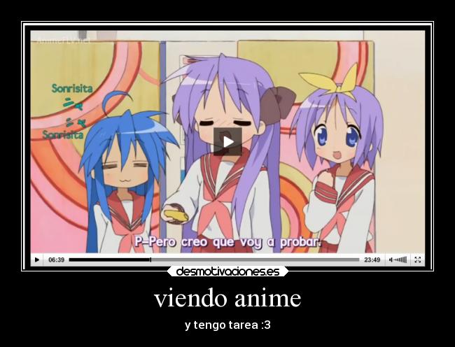 viendo anime - y tengo tarea :3