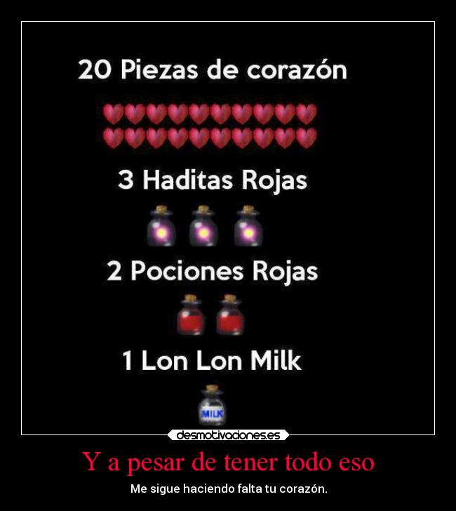 Y a pesar de tener todo eso - 