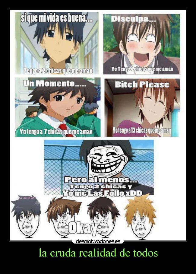 carteles anime desmotivaciones