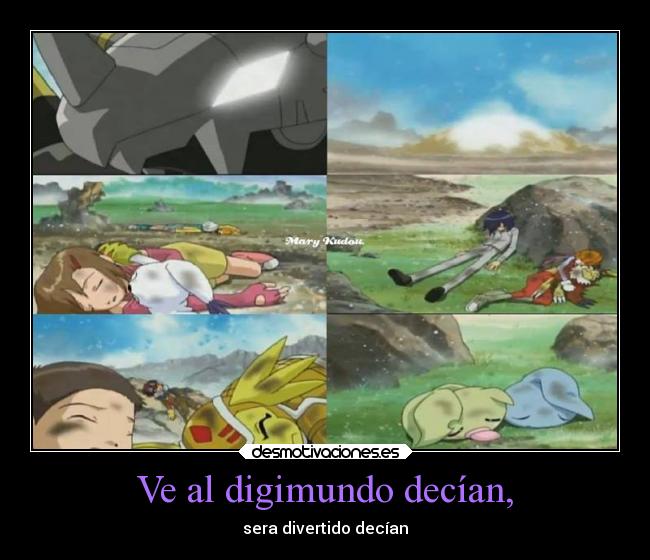 carteles anime digimon kari cody yoley armadillomon gatomon patamon blackwargreymon desmotivaciones