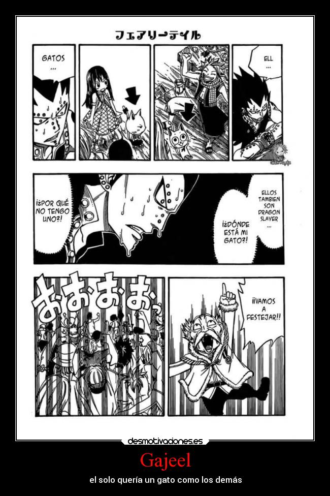 Gajeel - el solo quería un gato como los demás