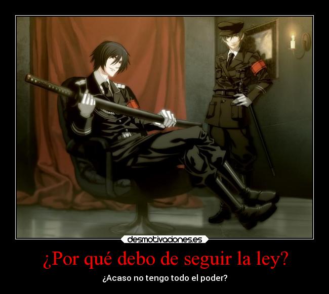 carteles anime gobierno poder ley togainu chi desmotivaciones