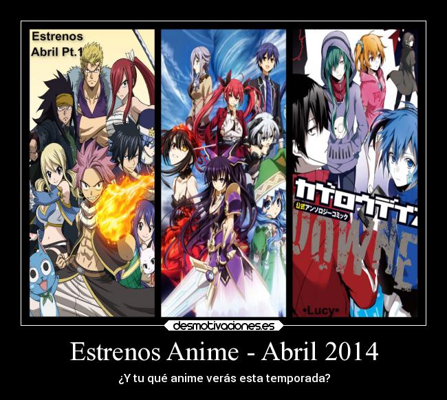 Estrenos Anime - Abril 2014 -