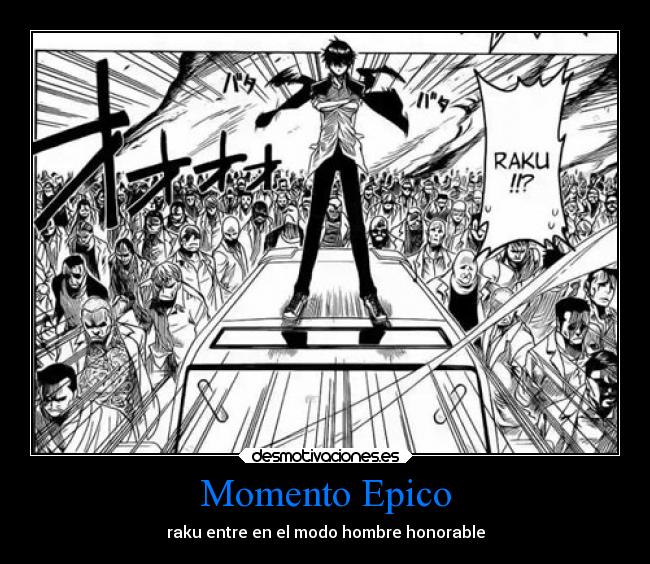 carteles anime momento epico nisekoi raku oneshot manga desmotivaciones