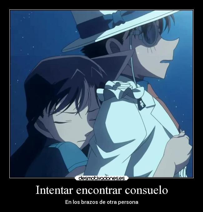 carteles anime ran kaito abrazo desmotivaciones