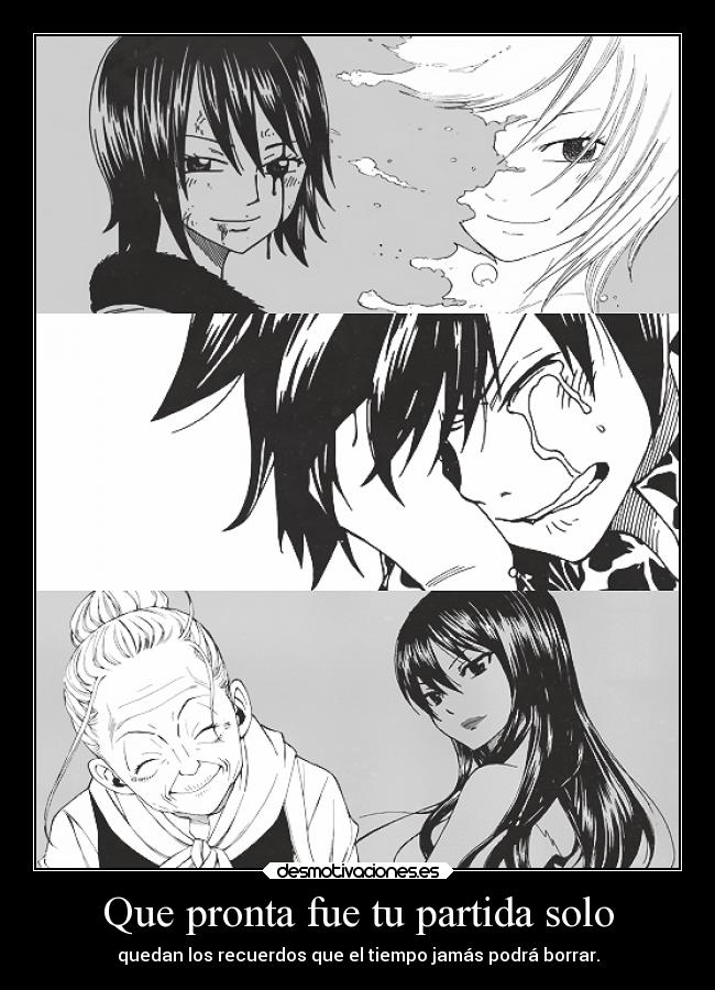 carteles anime render mang fairy tail gray ultear and partida desmotivaciones