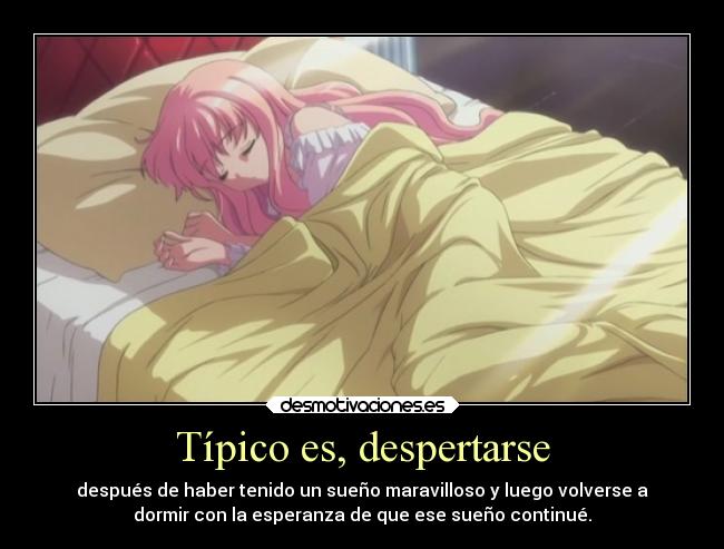 Típico es, despertarse -