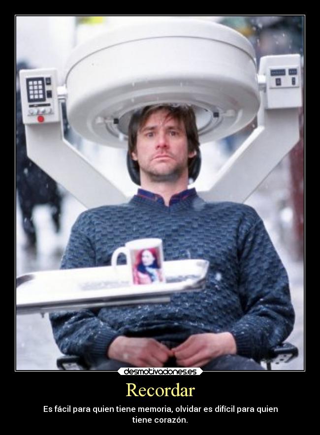 Recordar - Es fácil para quien tiene memoria, olvidar es difícil para quien
tiene corazón.