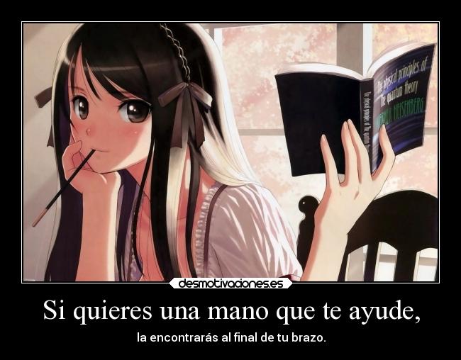 carteles ayuda risa anime brazo desmotivaciones