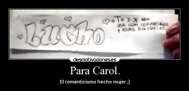 Para Carol. - 