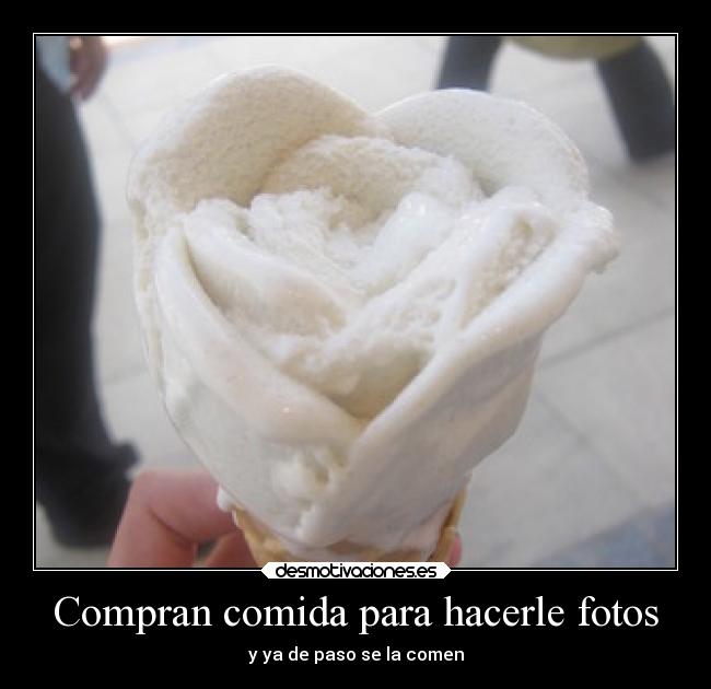 Compran comida para hacerle fotos -