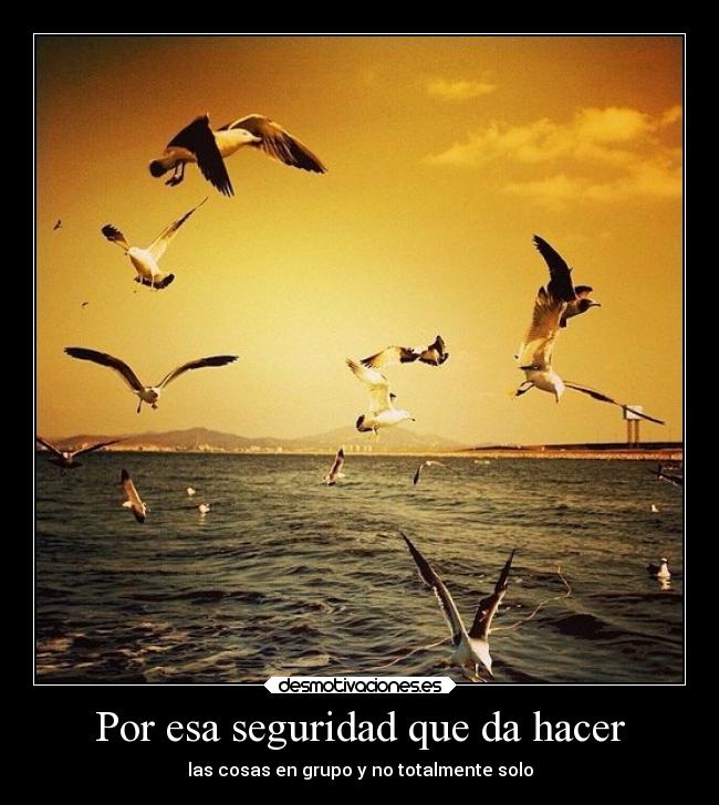 Por esa seguridad que da hacer - 
