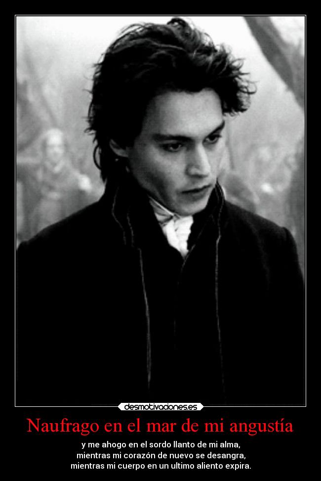 Naufrago en el mar de mi angustía -