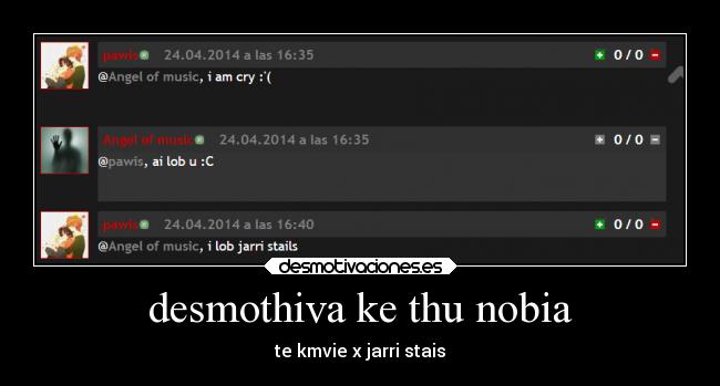 desmothiva ke thu nobia - te kmvie x jarri stais