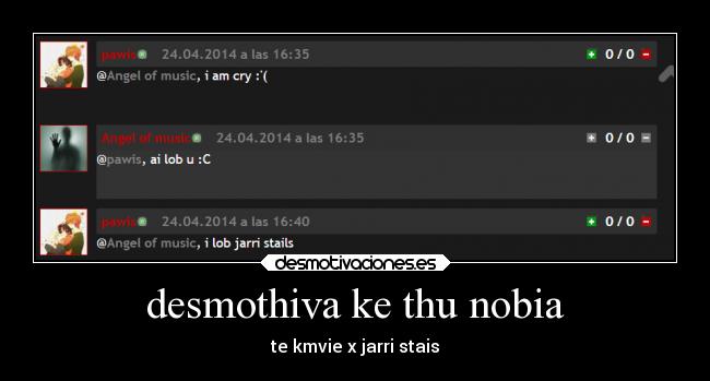 desmothiva ke thu nobia - te kmvie x jarri stais