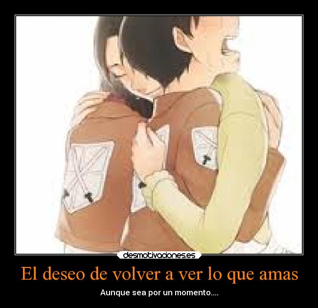 El deseo de volver a ver lo que amas -