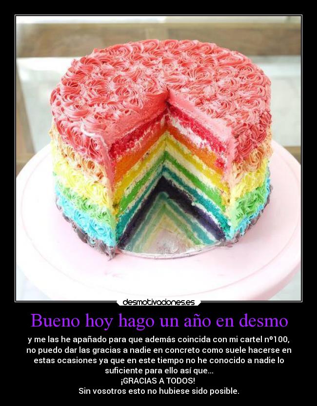 Bueno hoy hago un año en desmo -