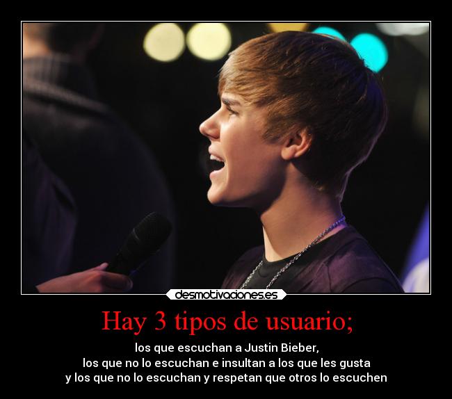 Hay 3 tipos de usuario; -