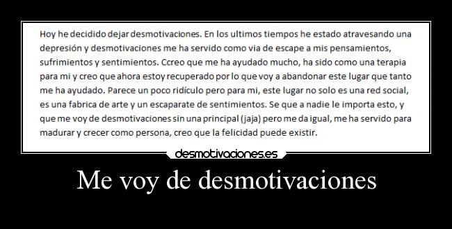Me voy de desmotivaciones -