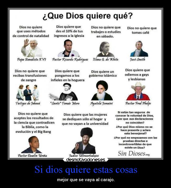 Si dios quiere estas cosas -