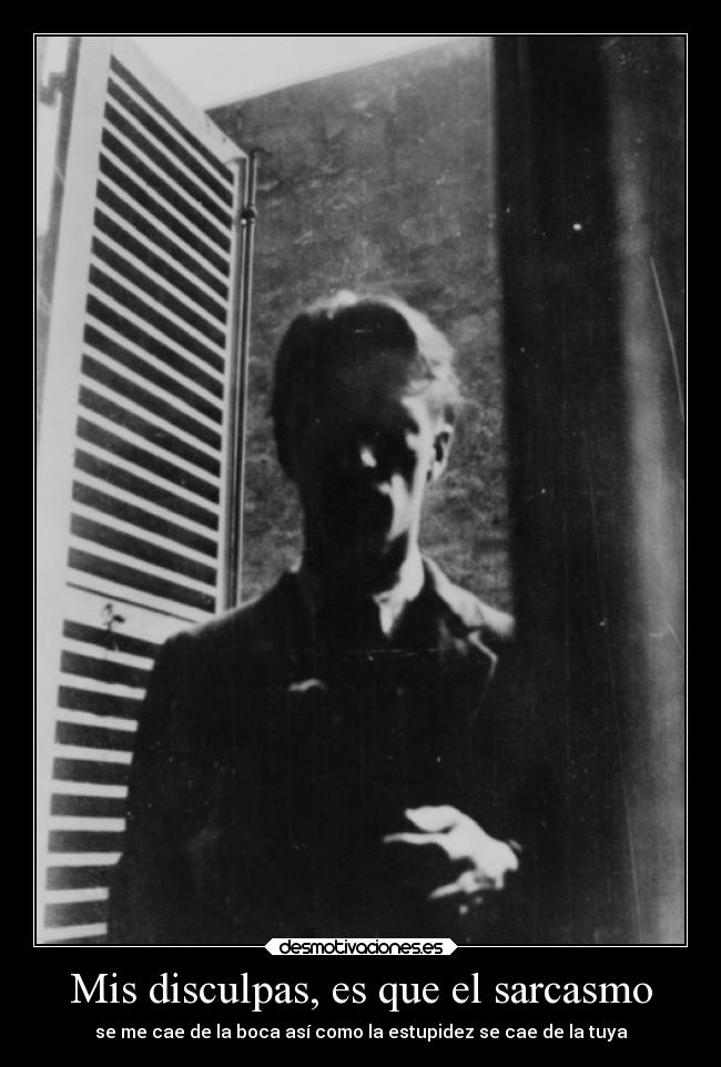 Mis disculpas, es que el sarcasmo - 