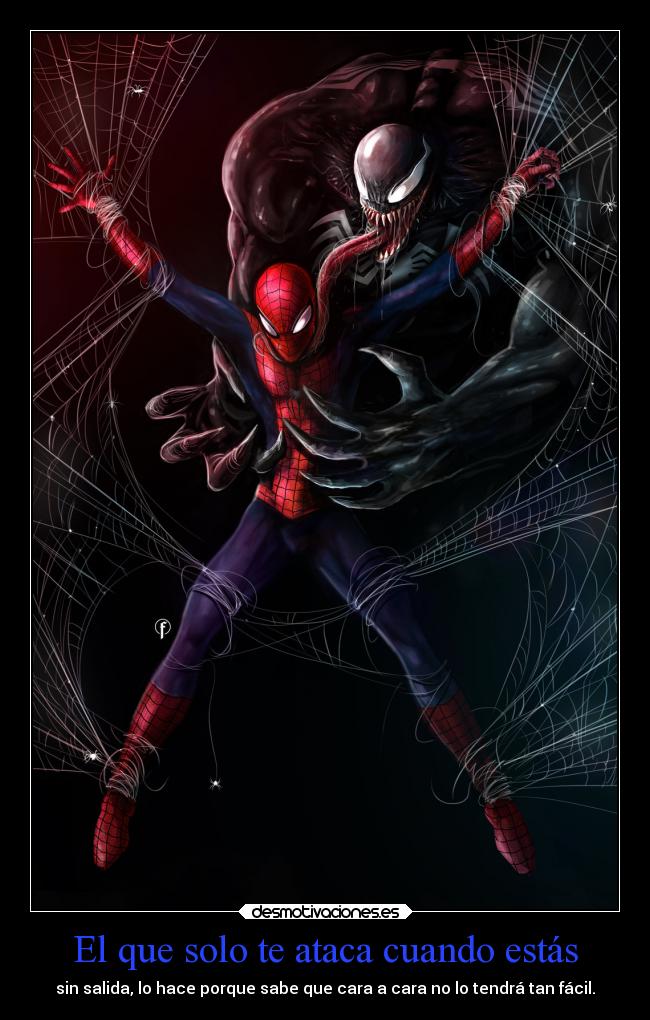 carteles enemigo clanderaulfc ejercitodemar venom spiderman desmotivaciones