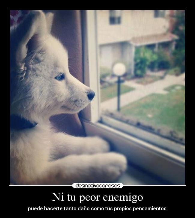 Ni tu peor enemigo - puede hacerte tanto daño como tus propios pensamientos.