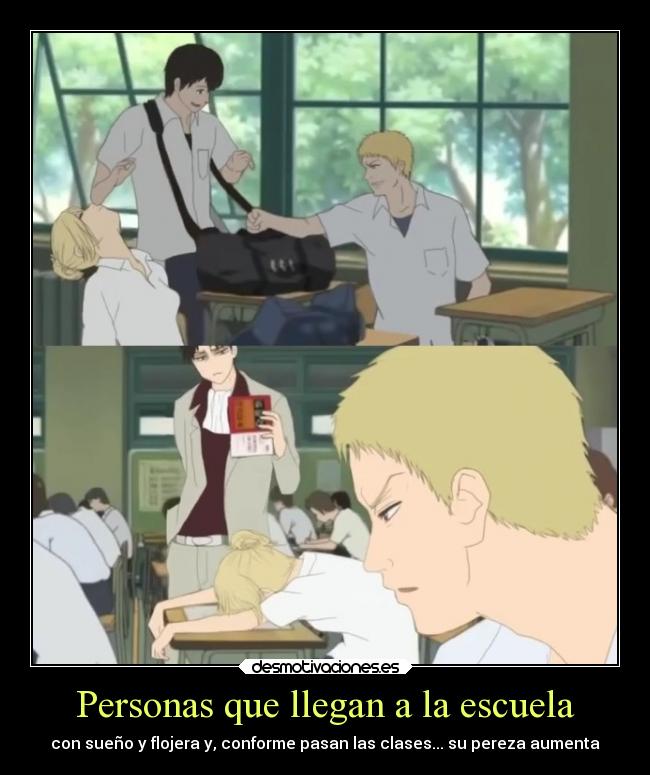 Personas que llegan a la escuela - 