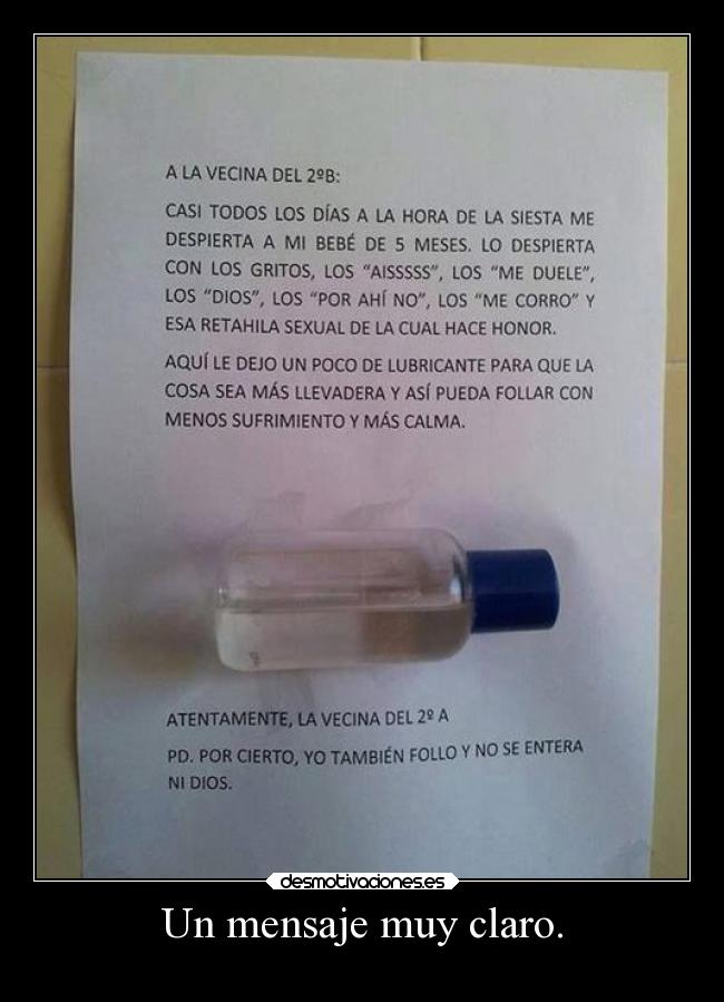 Un mensaje muy claro. -