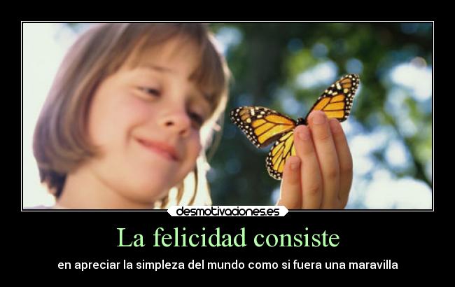 La felicidad consiste -