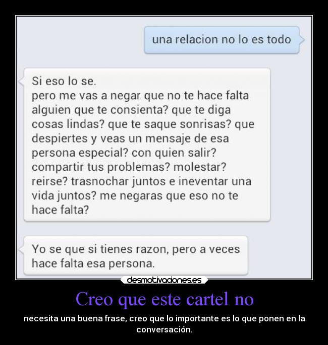 Creo que este cartel no -