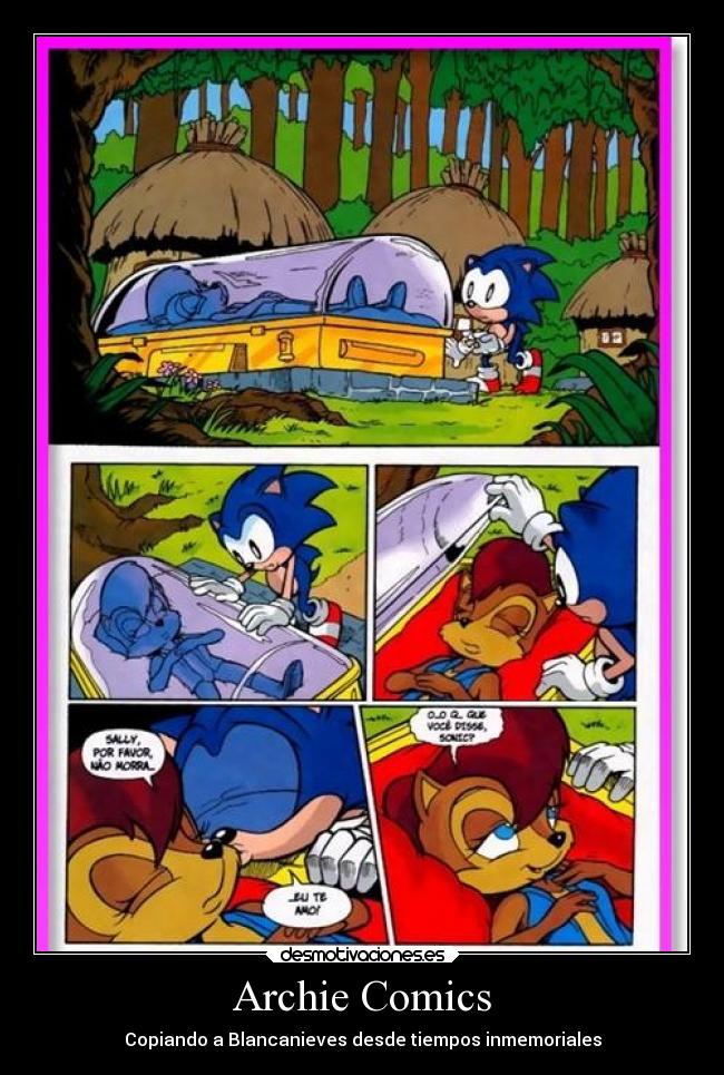 carteles humor amor sonic sally acorn sonally archie comics copiar desmotivaciones