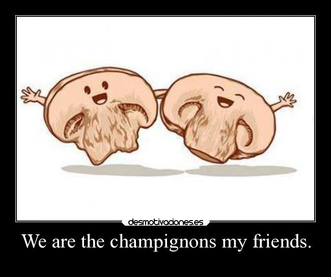 We are the champignons my friends. - 