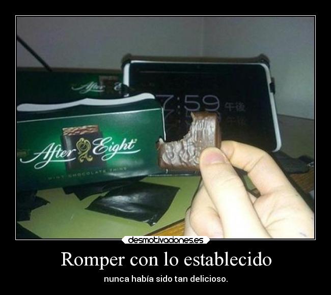 Romper con lo establecido -