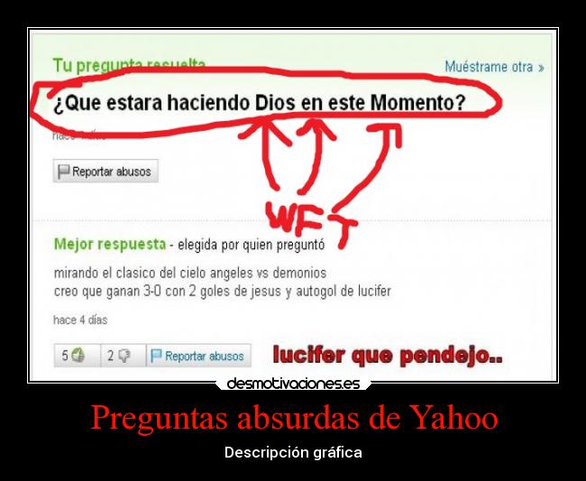 Preguntas absurdas de Yahoo - 